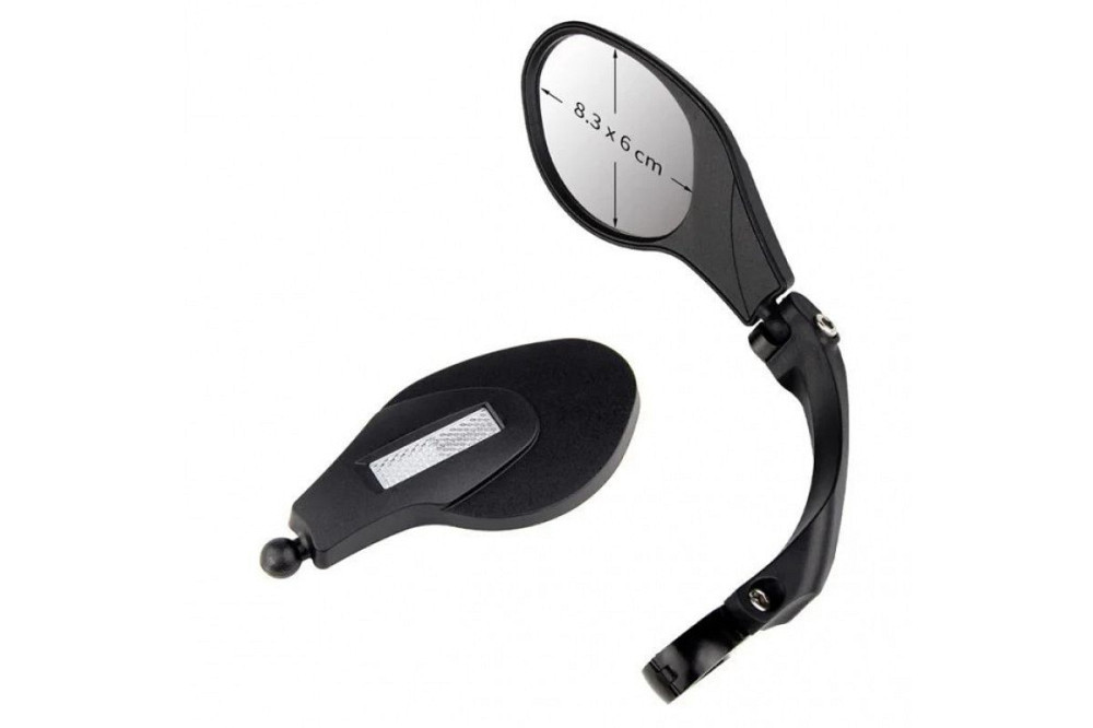 Зеркало для велосипеда на руль 2 шт Feel Fit черное Бровары - изображение 4