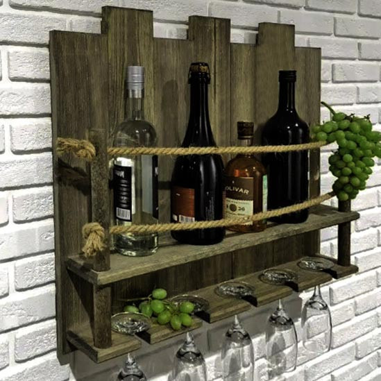 Настінна винна полиця "Міосумі" моріон Миколаїв - фото 1