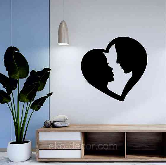 Декоративное настенное Панно «Влюбленные», Декор на стену 70*70 см, Черный Киев