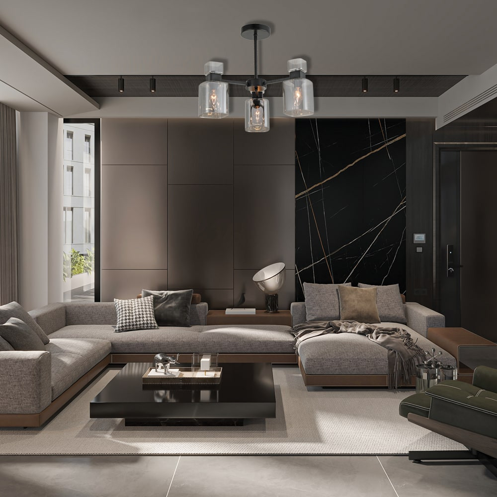 Накладний світильник Ardero BL1130-1 OLIVIA під лампу чорний Харків - фото 3