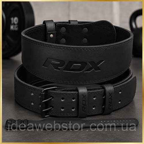 Чоловічий шкіряний пояс RDX Full Black для фітнесу, кросфіту та важкої атлетики з міцною фіксацією РозмірXL Київ - фото 12