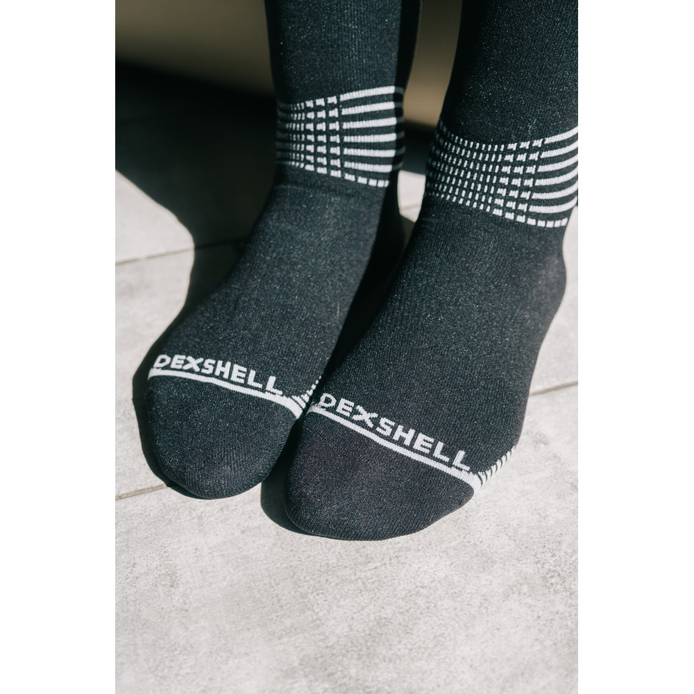 Водонепроницаемые носки Dexshell Longlite Socks 2.0, серые полоска, размер S (36-38) Киев - изображение 9