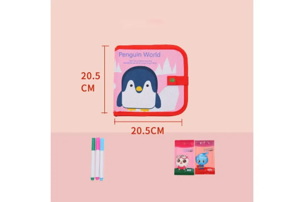 Многоразовый альбом для рисования с фломастерами – Penguin World Коломия - фото 1