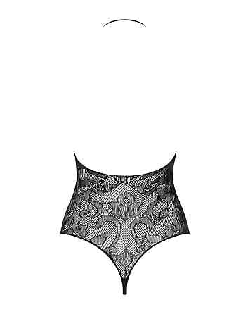 Бодистокинг с крупными ячейками и открытой спиной Obsessive B119 teddy S/M/L, халтер Sex Aura Киев