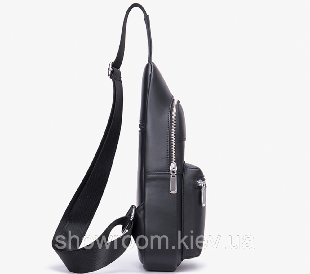 Шкіряна чоловіча бананка, сумка на груди, слінг Leather Collection (9011) Київ - фото 3