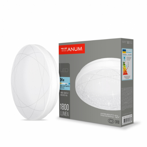 LED Світильник настінно-стельовий 24W 5000К 220V Орбіта TLCL-245OR Titanum Житомир - изображение 1