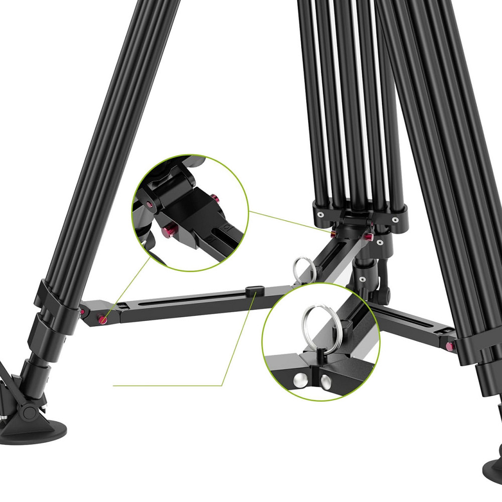 Штатив для высоких нагрузок до 25кг алюминиевый 78-165см Ulanzi VideoFast T048 Киев - изображение 3