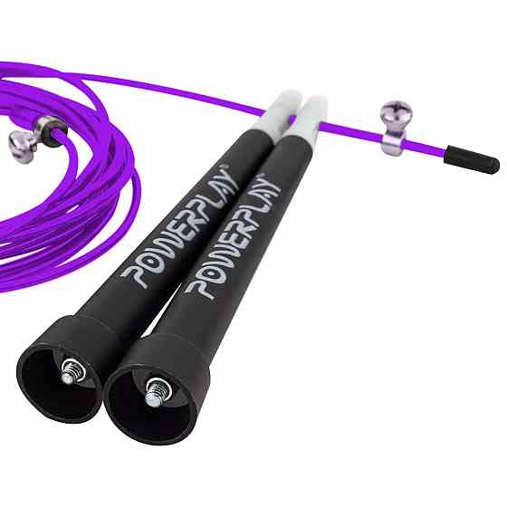 Скакалка швидкісна PowerPlay 4202 Ultra Speed Rope Фіолетова (2,9m.) Кам'янське