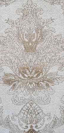 Шпалери вінілові на флізеліні Rasch Golden Hour метрові вензель завитки коричневі золотисті на беж Київ