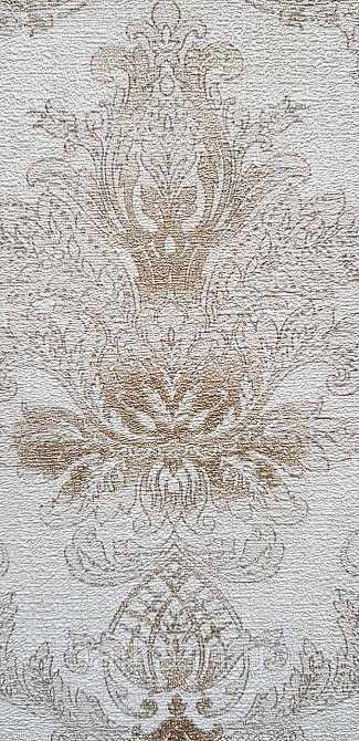 Шпалери вінілові на флізеліні Rasch Golden Hour метрові вензель завитки коричневі золотисті на беж Київ - фото 3