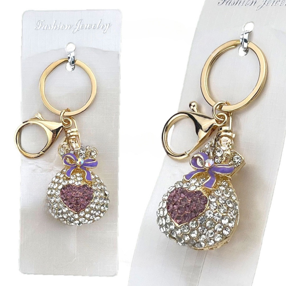 Брелок женский для ключей со стразами Мешочек Киев - изображение 1