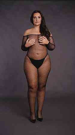 Жіночий боді-комбінезон із сітки Le Desir Off Shoulder Fishnet Bodystocking, чорний Sex Aura Київ