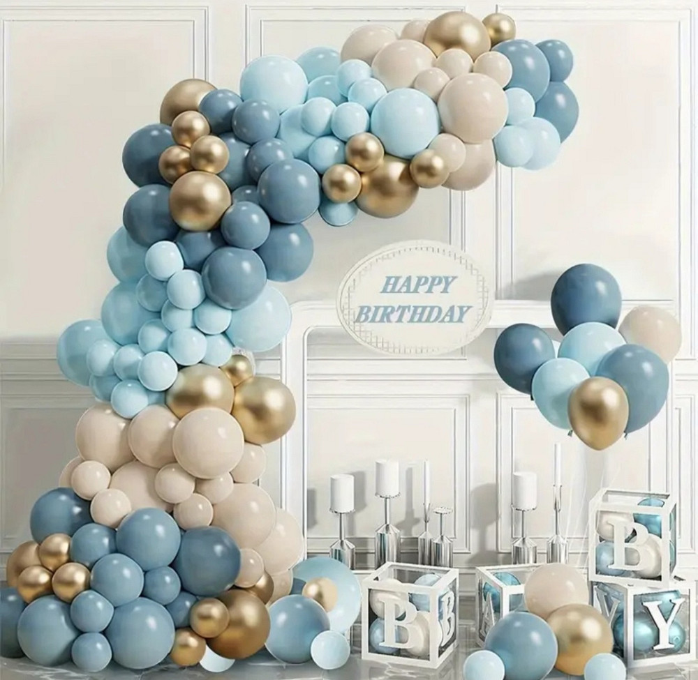 Фотозона сине-кремовая для мальчиков Киев - изображение 1