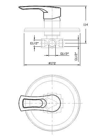 Змішувач для душа Haiba Hansberg 003    ( HB0177 ) 32583 Харків