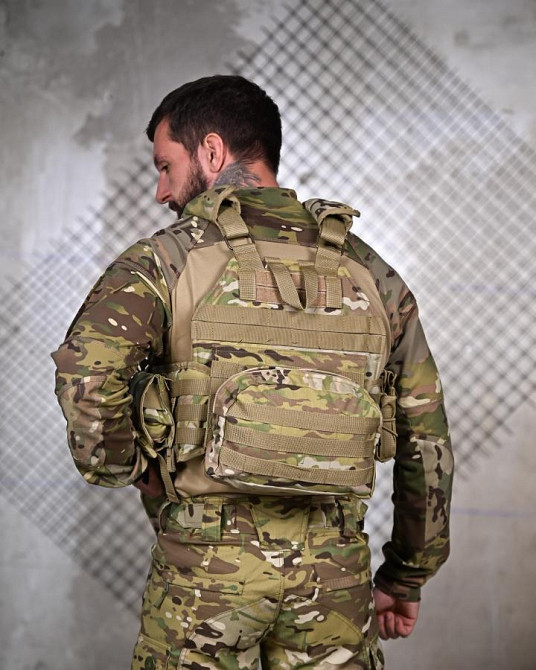 Плитоноска 4 точки швидкого скидання з рюкзаком senger мультикам ПП8152 Одеса - фото 3