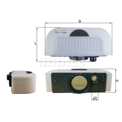 Повітряний фільтр для автомобіля Mahle LX3557/1 Вінниця - фото 1