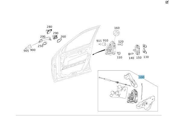 Mercedes-Benz  A1647201035 Замок передніх правих дверей ML W164 GL X164 Одеса