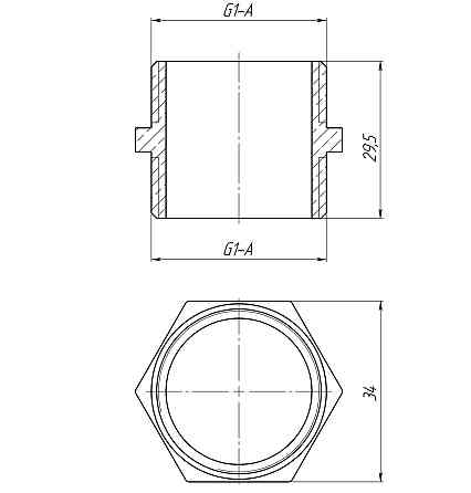 Ниппель 1″НН латунный LN552S OPTIMUM Киев