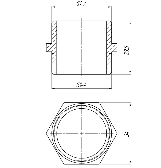 Ніпель 1 | Н латунний LN552S OPTIMUM Київ - фото 3