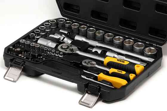 MASTERTOOL Набір інструментів MASTERTOOL ¼"&½" 72 шт 4-13 мм 10-27 мм CrV кейс з металевими зам Киев