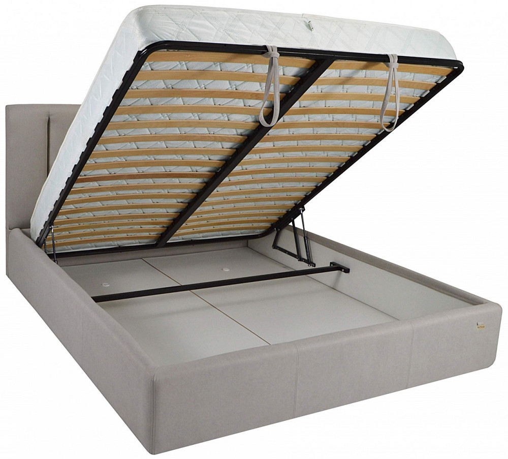 Кровать Двуспальная Sanam VIP 160 х 200 см Fibril 06 С дополнительной металлической цельносварной рамой Серый Днепр - изображение 16