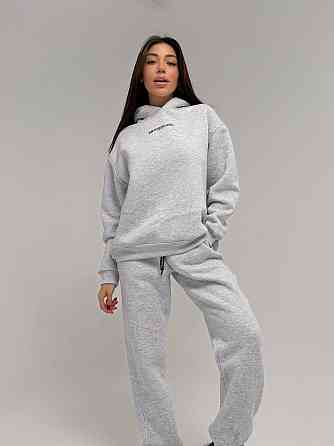 Женский стильный спортивный костюм двойка: худые+ брюки, трехнить Пенье на флисе турция Меланж, 42/44 Одесса