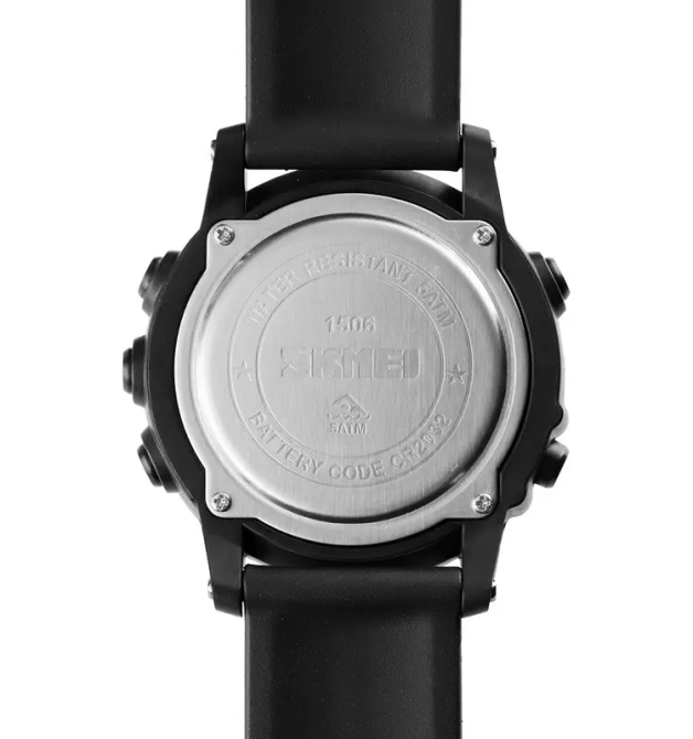 Чоловічий наручний годинник Skmei 1506 Чорний з чорним Вінниця - фото 5