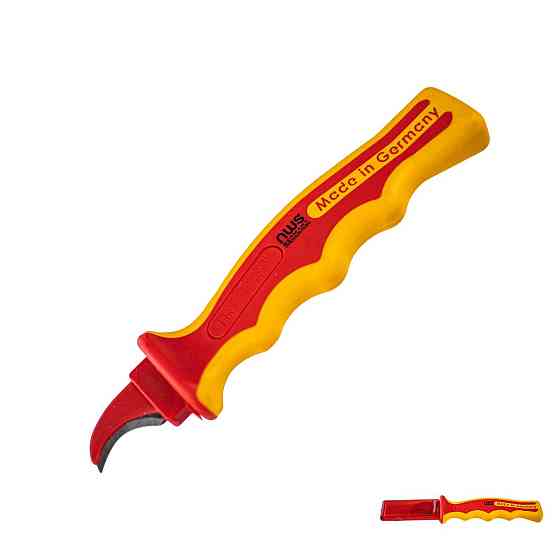 Ніж для знімання ізоляціі, з гачкоподібним лезом NWS L=190 мм, ізольований 1000 V Одеса