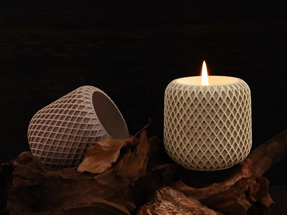 Силиконовая форма для подсвечника из смолы,глины,воска  72 х 70 мм 