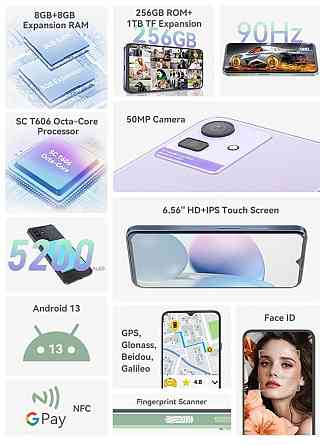 Новинка! CuBot Note 50-8+8/256Gb. 6.56" , 5200mAh. Київ