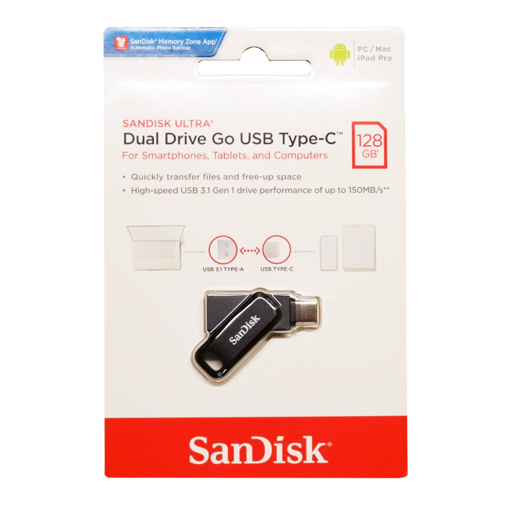 Флешка SanDisk Ultra Dual Go Type-C 128ГБ Київ - фото 5
