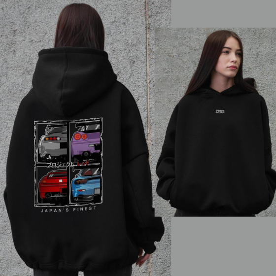 Женское худи на флисе черного цвета толстовка с капюшоном oversize утепленная кофта со шнуровкой с карманами с принтом бмв Without Одесса