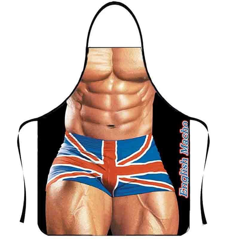 Фартук с приколом для мужчин с голым торсом 75 на 60 см разноцветный Киев - изображение 1