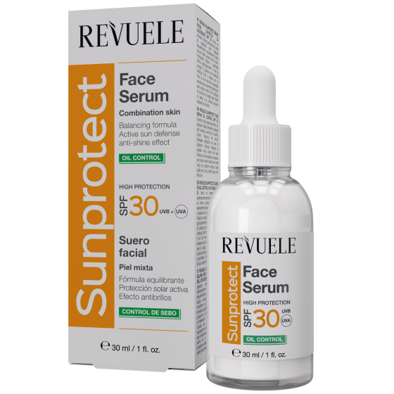 Сироватка для обличчя Контроль жирності з SPF30 Sunprotect Revuele 30 мл Київ