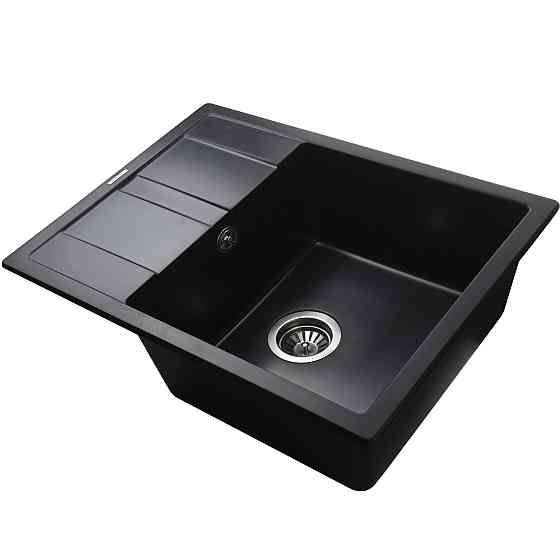 Гранитная мойка Mira ONZA черный 650 х 500 мм (000028782) Киев