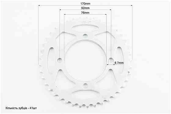 Зірка задня 428-41T - d=76; 4відп.*92mm, тип 3 Київ