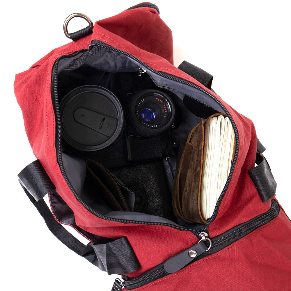 Спортивна сумка текстильна Vintage 20642 Малинова Київ - фото 8