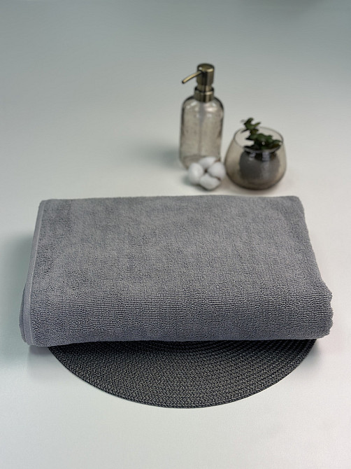 Полотенце однотонное Ideal Textile 50х90 см 400 г/м2 (56860914) сірий Черновцы - изображение 9