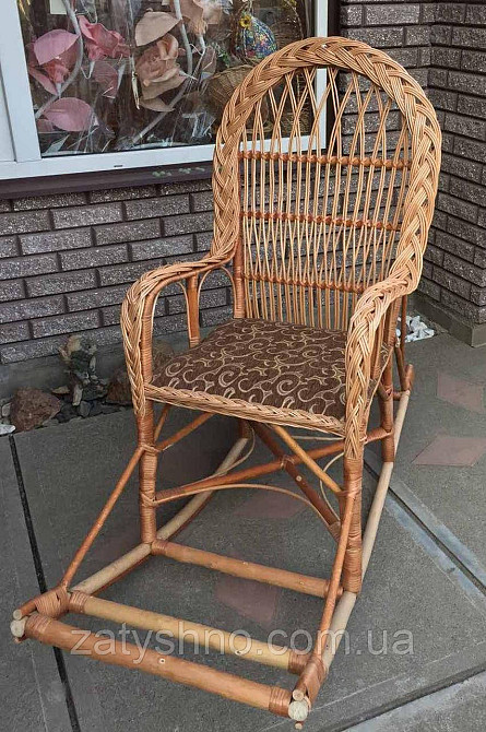 Качалка дитяче крісло з лози | крісло-гойдалка з підставкою дитяча | крісло качалка для дітей з Київ - фото 2