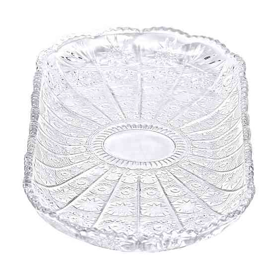 Овальне скляне блюдо для закусок 33.5х15 см Київ