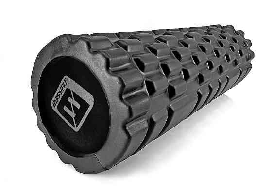 Масажний ролер EasyFit Solid Grid Roller Mini 30 см чорний Коломия