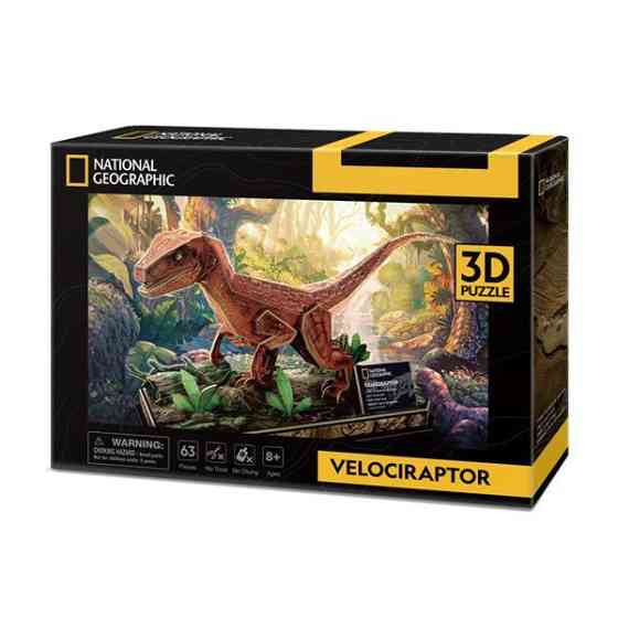 3D пазл CubicFun National Geographic Dino Велоцираптор (DS1053h) Харків