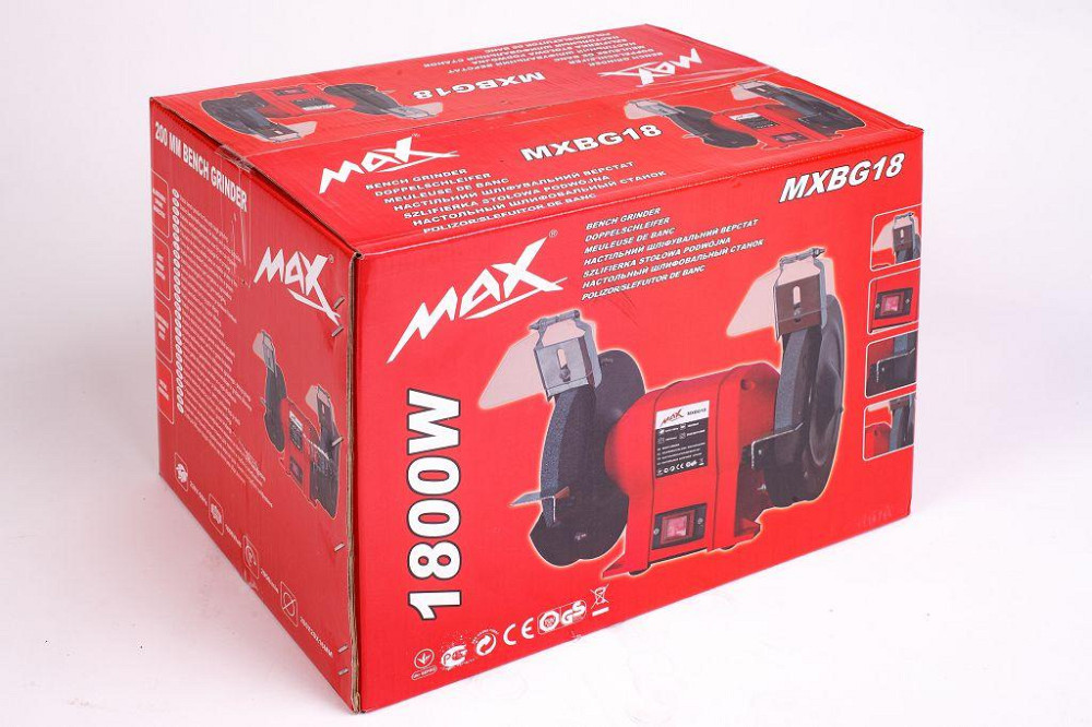 Точильний станок MAX MXBG18, 1800 Вт, універсальний, 200 мм, Чехія Львів - фото 8