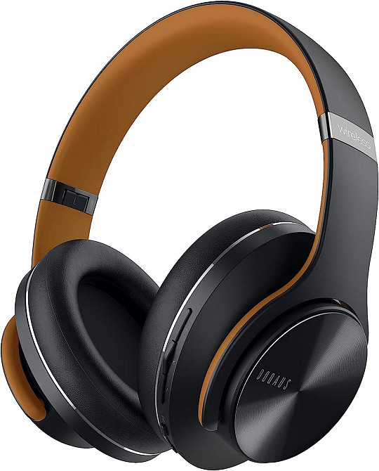 Bluetooth-наушники DOQAUS Over-Ear, 52 ч работы, Bluetooth 5.0, 3 EQ, HiFi, микрофон, черные/коричневые Киев - изображение 10