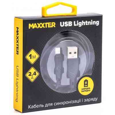 Дата кабель USB 2.0 AM to Lightning 2.0m Maxxter (UB-L-USB-02-2m) Винница