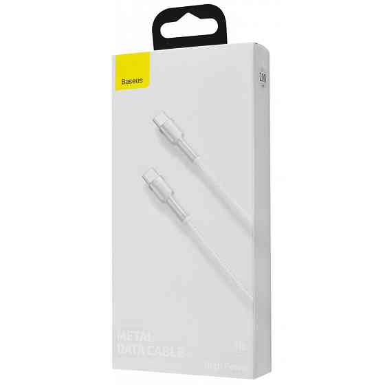 Кабель Baseus Cafule Metal Type-C to Type-C 100W 2м белый Львов
