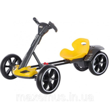Детский электрокарт с пультом управления мягкими колесами Spoko SP V 1 7 6V 4,5А электрокарт аккумуляторный желтый Мостиська