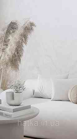 Шпалери вінілові на флізеліні Marburg Lava метрові абстракція хвилі білі зі сріблом Київ