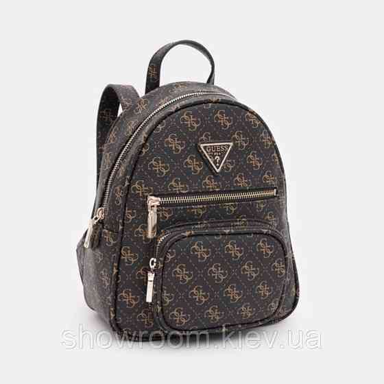Жіночий брендовий рюкзак Guess (4592) коричневий Київ