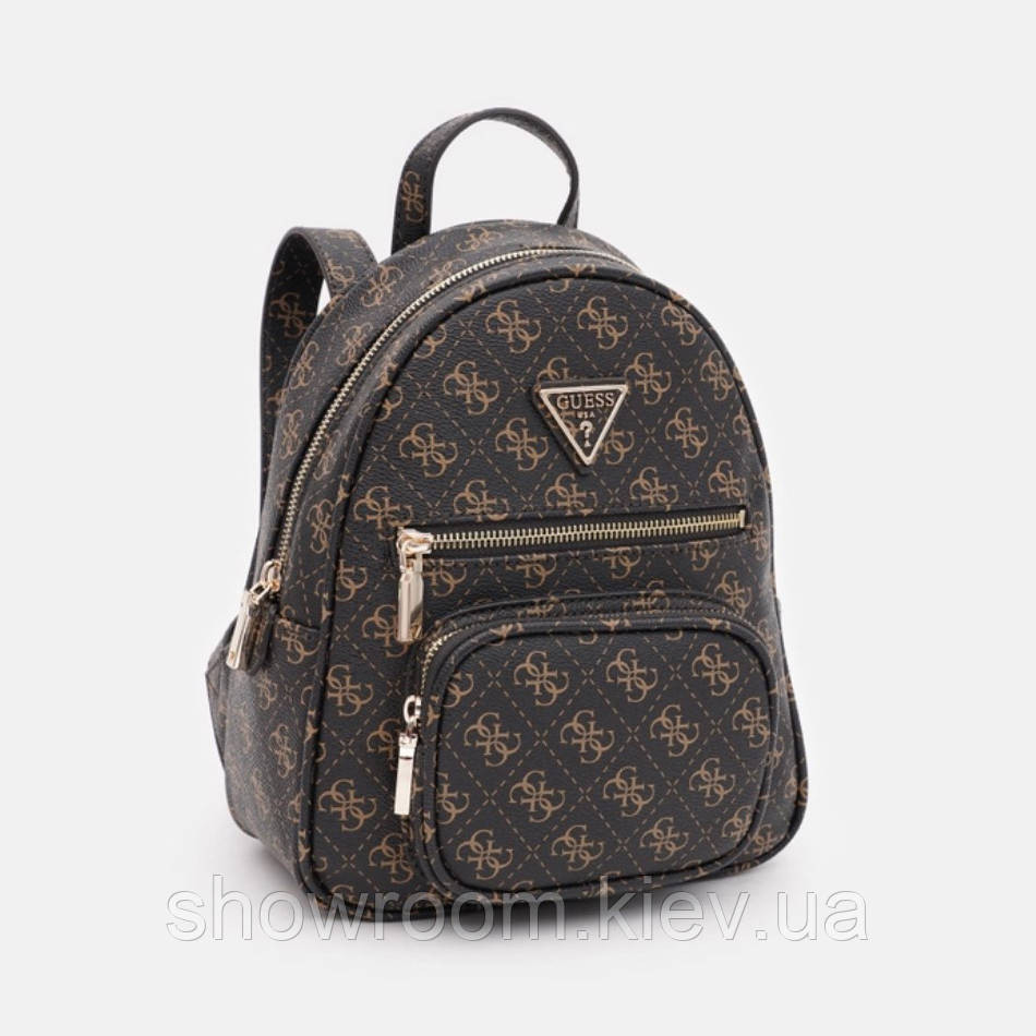 Жіночий брендовий рюкзак Guess (4592) коричневий Київ - фото 4